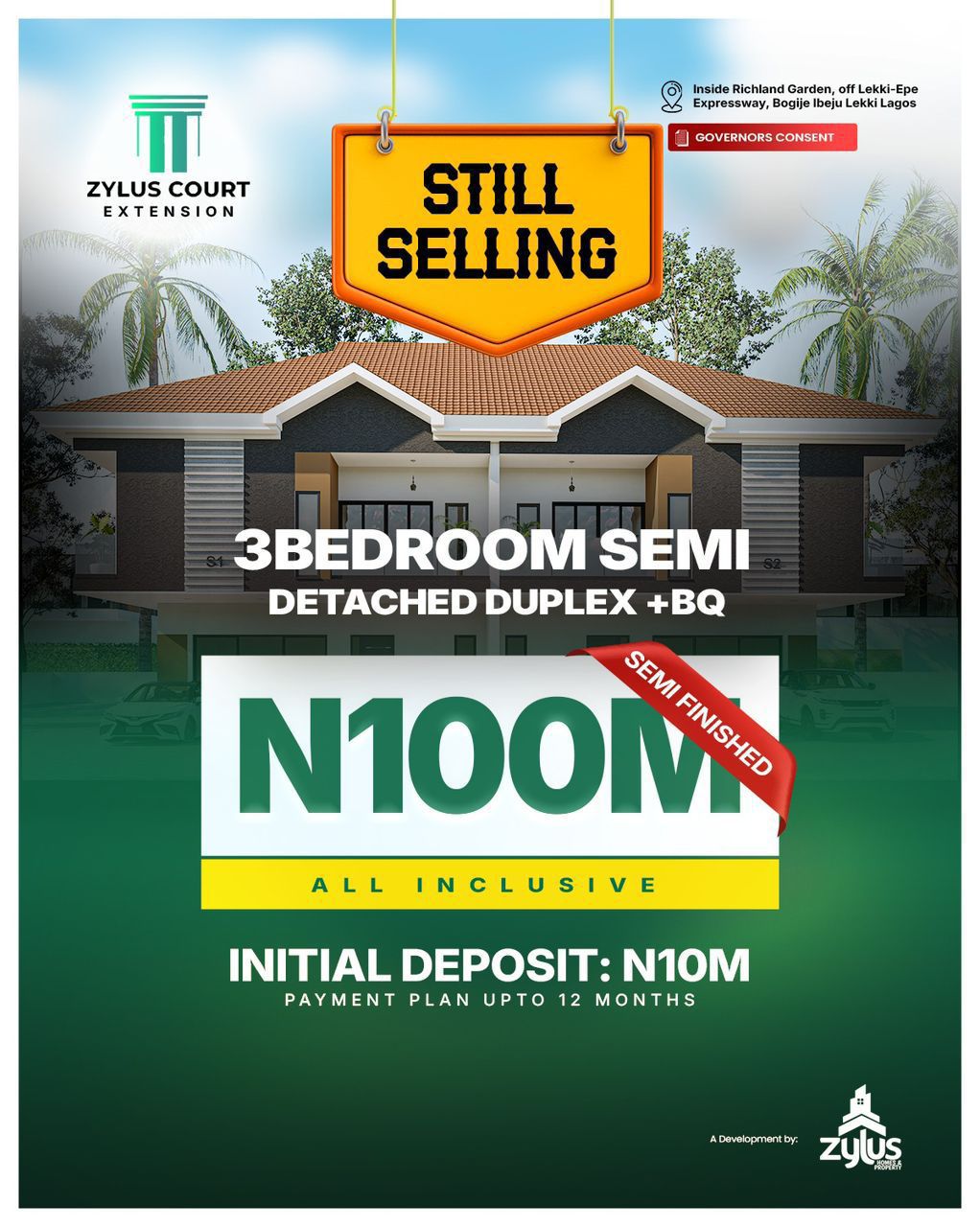 3 Bedroom Terrace Duplex without BQ - N85,000,000