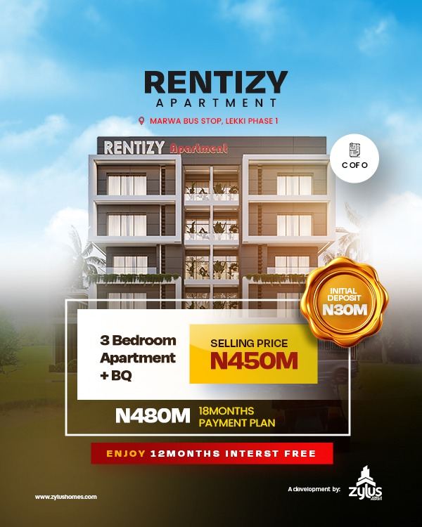 🏡 OWN A PRIME ADDRESS IN LEKKI PHASE 1 – INTRODUCING RENTIZY APARTMENT!